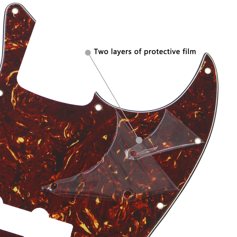 [AUSTRALIA] - 10-Hole J Bass Pickguard for Fender American/Mexican-Made Standard Jazz Bass | Multiple Color Options - Retro Turtle 