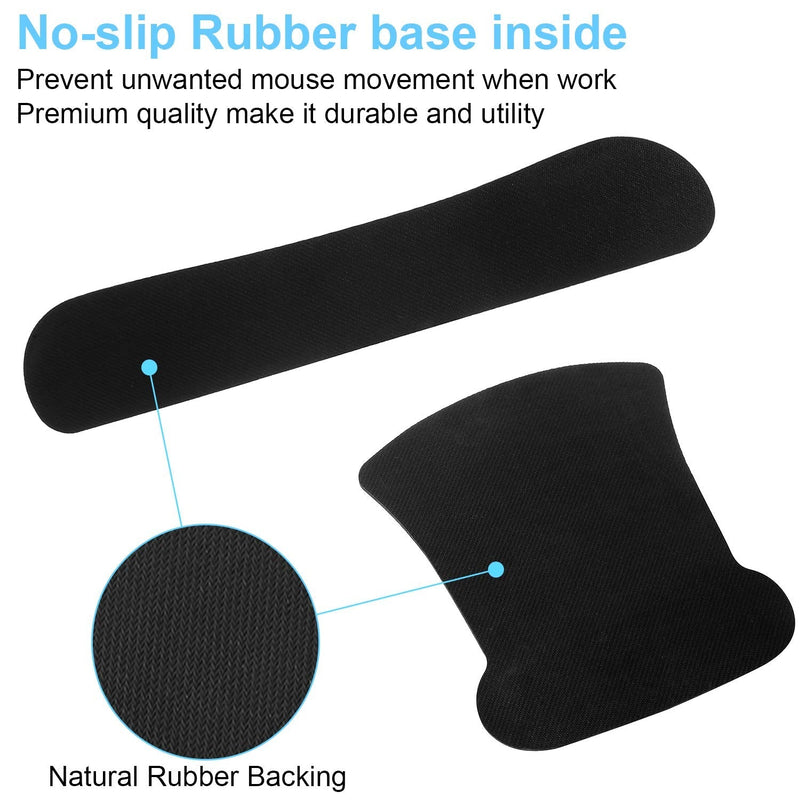 Ergonomic Mouse Pad with Wrist Support and Keyboard Wrist Rest Pad, iDonzon Cute Wrist Pad with Non-Slip Rubber Base and Raised Memory Foam, Easy Typing & Pain Relief, Forest Starry Blue