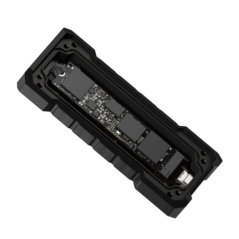 ASUS TUF Gaming A2, USB-C 3.2 Gen 2x2 SSD Enclosure, Dual M.2 NVMe PCIe and SATA, MIL-STD-810H Drop Resistance, IP68 Water and dust Resistance, Aluminum Alloy Chassis, 1 Year Warranty Enclosure only TUF A2|up to 20Gbps