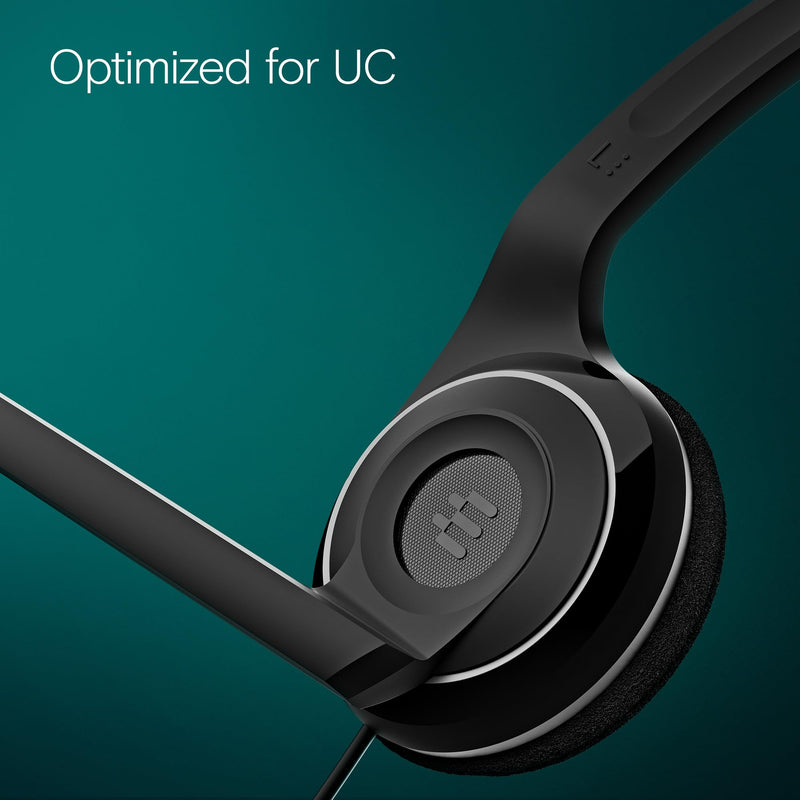 [AUSTRALIA] - Sennheiser PC 3 Chat - Durable On-Ear Wired Headset - Noise Cancelling Microphone for Casual Gaming and Easy Connectivity - Lightweight Stereo Quality Sound - Great for Internet Telephony & E-Learners Standard Packaging 