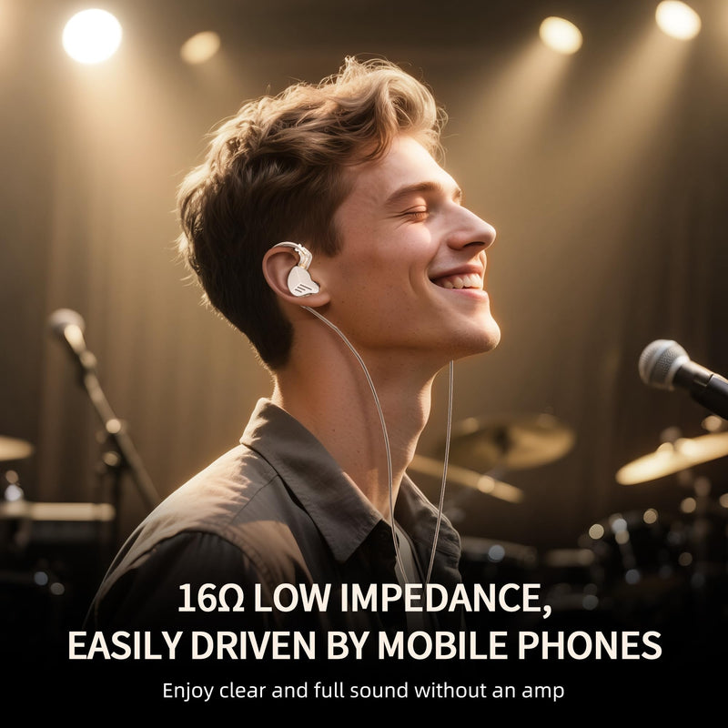 A20PRO IEM Earbuds, 1DD+1BA Hybrid in Ear Monitor Headphones, HiFi Wired Earphones with Deep Bass & Clear Vocals, Noise Isolating IEM for Musicians, Gaming & Studio (No Mic) sliver