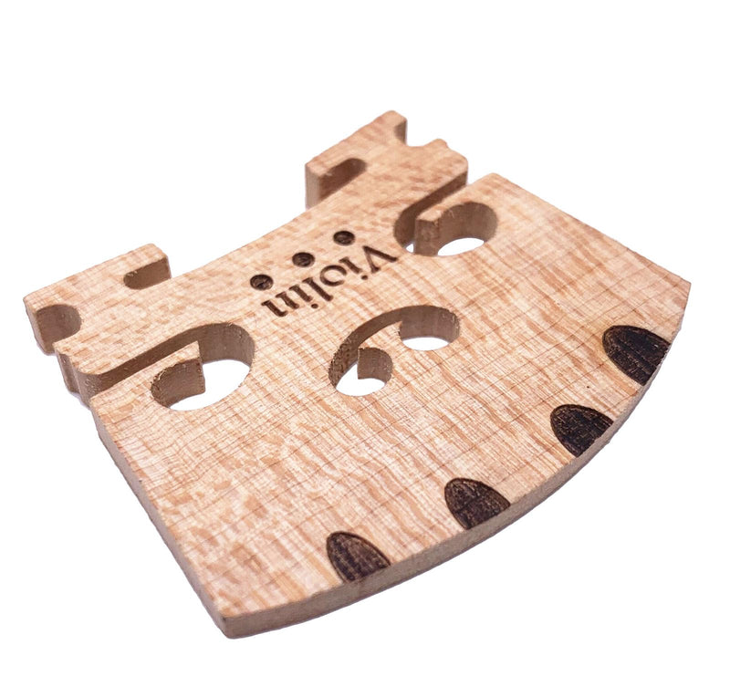 2pcs Violin Bridge 4/4 Full Size Fine Grade Maple Violin Parts Music Instrument Replacement with G-D-A-E String U-Groove Wood- 4 U-Groove