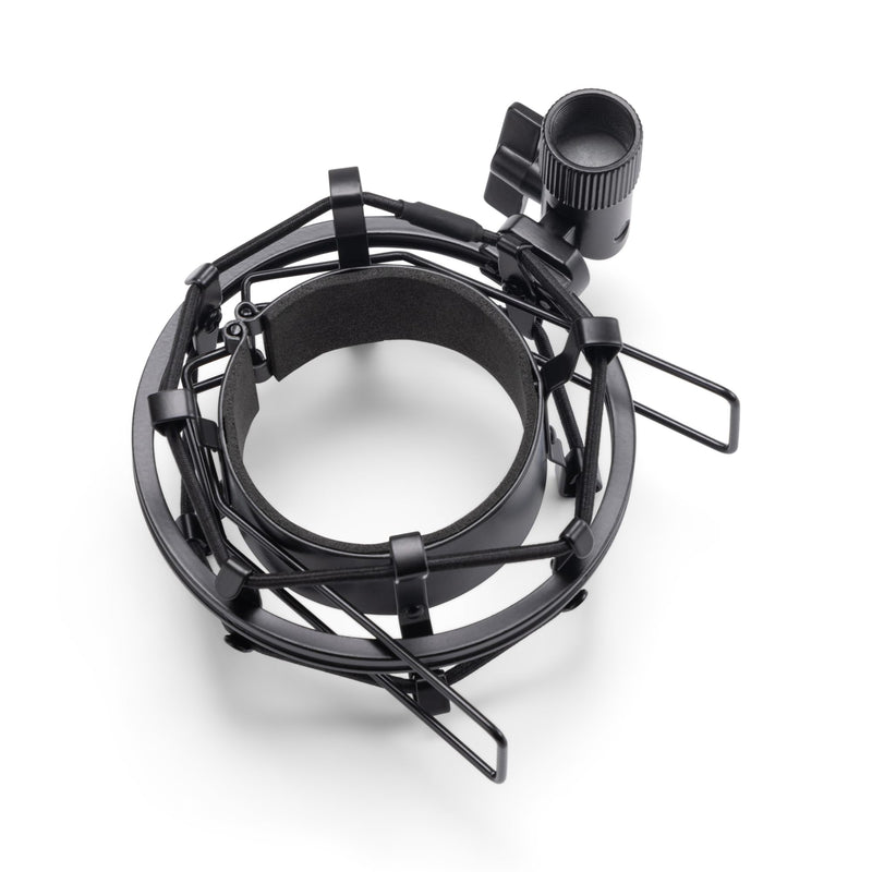 On-Stage MY430 Shock Mount for Studio Mics (55–60 mm) (Elastic Suspension Mount for Large-Diaphragm Condenser Microphones, Adjustable, Vibration Isolation, Steel Adapter, 5/8"-27 Threading, Black)