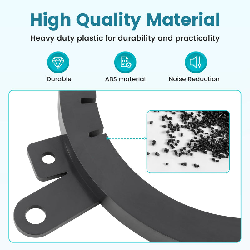 5.25"-6.5" Front Door Speaker Adapter Bracket for 1995-2016 Chrysler/Dodge/Jeep, 5 1/4 - 6 1/2 Inch Aftermarket Speaker Ring Adapter Solid Plastic, 2PCS