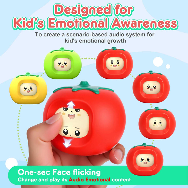 [AUSTRALIA] - Kids Music Player with Face-Changing, Musical Toys for Toddlers 1-3-6，Educational Toys,Preloaded 200+ Stories/Rhymes, Screen-Free Audio Player, Travel Bluetooth Speaker, Gift for Boys Girls-Yellow Yellow 