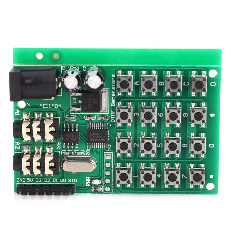 [AUSTRALIA] - AE11A04 DTMF Module Audio Generator Board, 5-24VDC, Voice Encode Transmitter, MCU Interface, 2.48x1.57x0.51in, with 3.5mm Audio Jack 