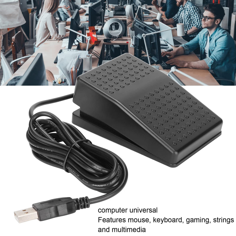 USB Foot Switch Pedal,USB Single Foot Pedal Switch Control,Customized Programmable Keyboard Mouse Game Action Single Foot Switch Pedal with USB A Interface