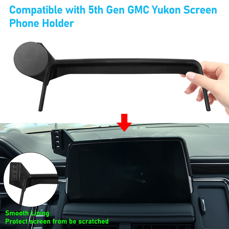 for Chevy Suburban Tahoe/GMC Yukon Magnetic Phone Holder 2021-2024 | Cell Phone Mount Automobile Cradles for 10.2 inch Touch Screen,360° Rotation Yukon Phone Holder Anti-Shake,Black 19-23 Tahoe Phone Mount 10.2in