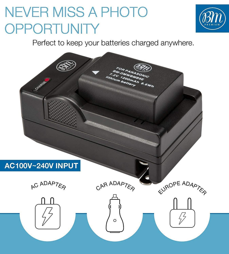 [AUSTRALIA] - DMW-BMB9 Battery and Battery Charger for Panasonic Lumix DC-FZ80, DMC-FZ40K, DMC-FZ45K, DMC-FZ47K, DMC-FZ48K, DMC-FZ60, DMC-FZ70, DMC-FZ100, DMC-FZ150 Digital Camera 