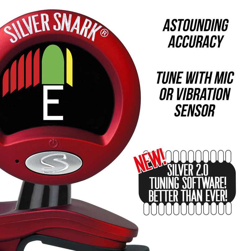 [AUSTRALIA] - SNARK 2 Clip-on All Instrument Tuner-Red/Silver (SILRED) Pack of 1 