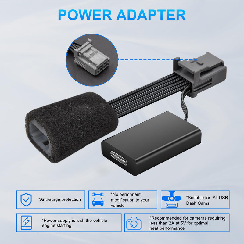 [AUSTRALIA] - Dashcam Power Adapter for Toyota/Lexus (12-Pin,Model C), –Lane Trace System Adapter, Compatible with RAV4 Highlander Tacoma 4Runner,Lexus NX RX & More. Fits Vehicles with TSS 2.5 Lane Assist Port 