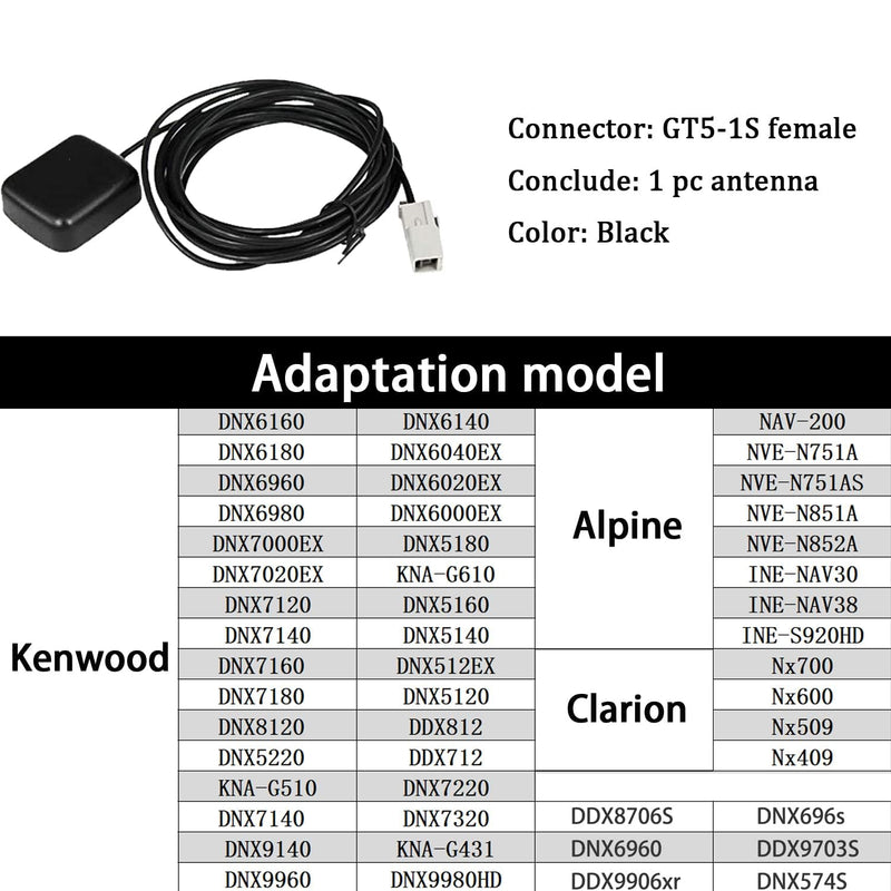Anina Car Active GPS Antenna for Kenwood DDX/DNX/KNA/DDX Alpine JVC Navigation Radio Compatible with Toyota Honda Nissan