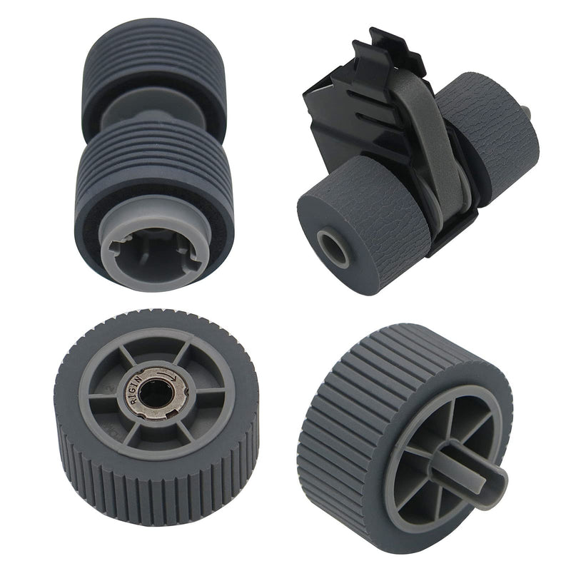 Intendvision Replacement Scanner Brake Roller and Pick Roller Set Compatible with for Fujitsu fi-7600 fi-7700 fi-7700S, Part No PA03740-K010 PA03740-K011