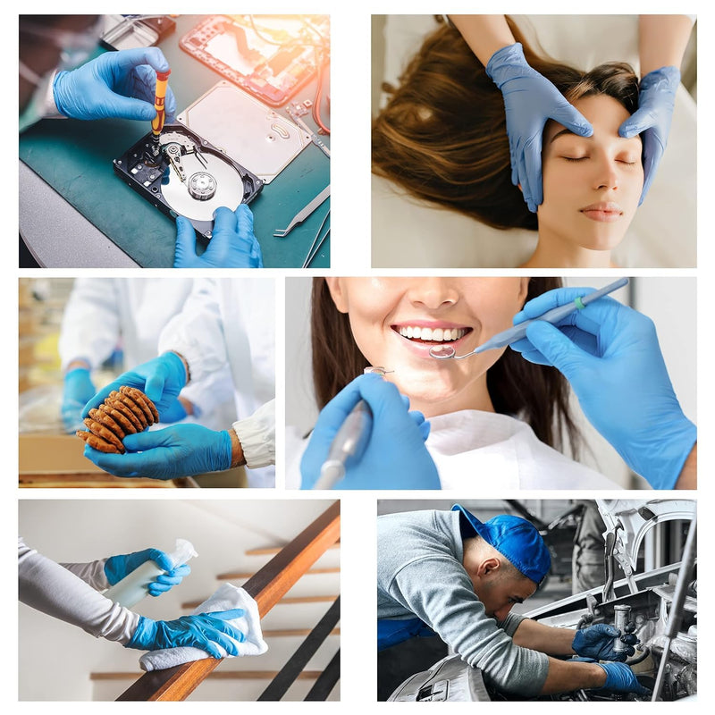 [AUSTRALIA] - Intco Medical – 100 x Medical Disposable Gloves Made of Tear-Resistant Nitrile – Latex and Powder-Free for Flawless Skin Compatibility – Can be Used in Chemical, Food & Cleaning Industry (M) 