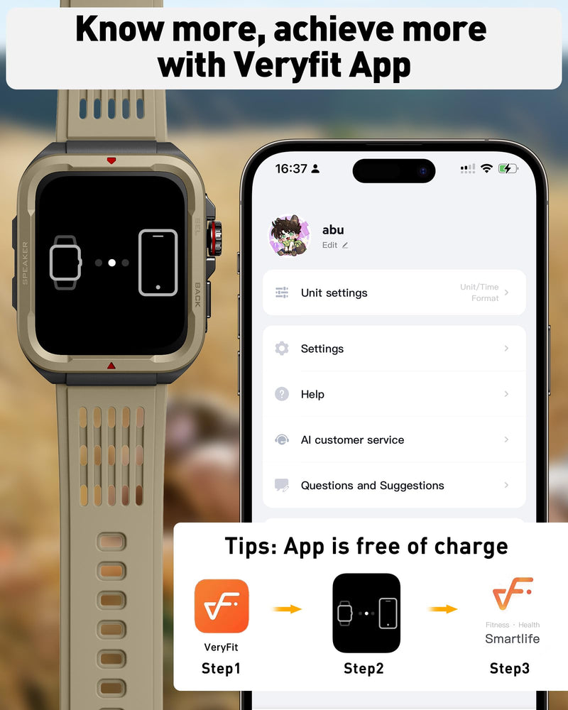 VRPEFIT Smart Watch for Men Women (Answer/Make Call), Alexa Built in, 1.8" Fitness Tracker with 100 Sports Modes, Heart Rate Blood Oxygen, Sleep Monitoring, Smartwatch for iPhone Android Compatible