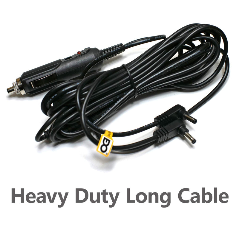 EDO Tech 11' Long Dc Vehicle Adapter Car Charger Power Cord for All Sylvania Insignia 7" 9" 11" Dual Screen Portable DVD Player
