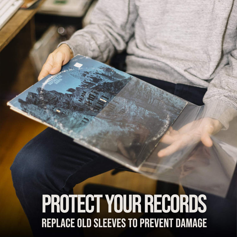 Vinyl Fever Record Sleeves [25 Pack] - Outer Album Covers With Premium Clarity - Durable 3 Mil Thick Polypropylene Sleeves for 12 Inch LPs and Archival Album Storage 25 Pack