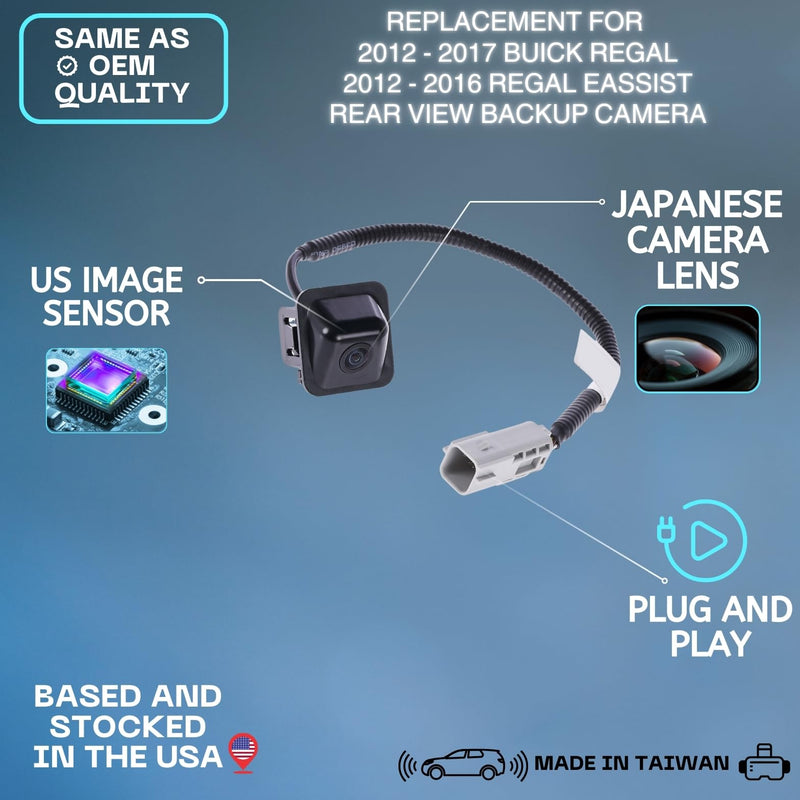 Backup Camera Replaces for 2012 2013 2014 2015 2016 2017 Buick Regal | 2012 2013 2014 2015 2016 Regal eASSIST OE Part # 23323601 22801897
