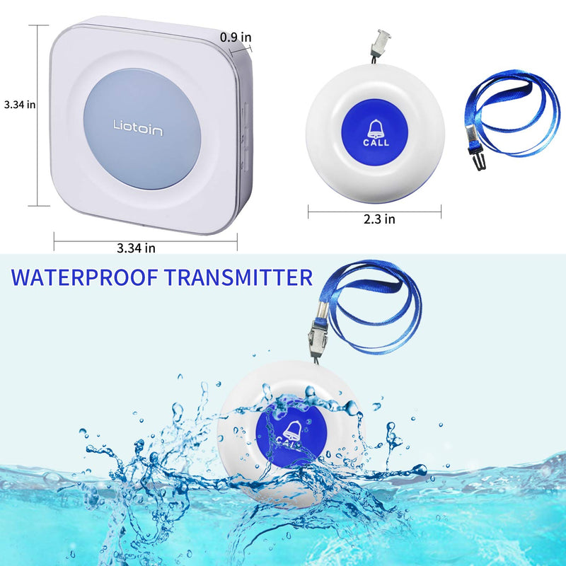 [AUSTRALIA] - Wireless Caregiver Pagers Call Button Nurse Alert System Call Bell Call Light Alert Button for Home/Elderly/Patients/Disabled 3 Transmitters 3 Plugin Receivers (600+ft Operating Range)… 3 Transmitters + 3 Plugin Receivers 