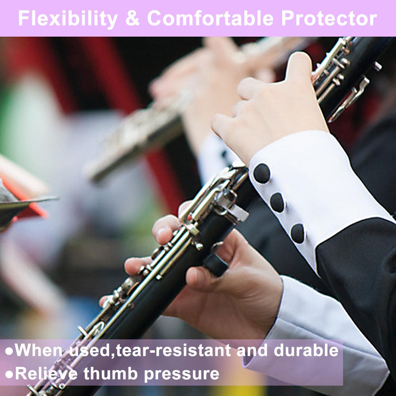 Clarinet Thumb Rest Cushion,12 Pcs Rubber Clarinet & Oboe Thumb Protector for Woodwind Instrument(6 Colors)