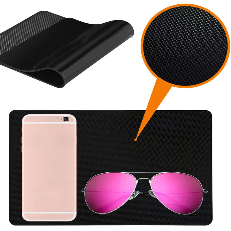 11 x 7 Inch Car Dashboard Anti Slide Mats Adhesive Pads for Cell Phone, Electronic Devices, Keys, Sunglasses, etc, 1 Pcs