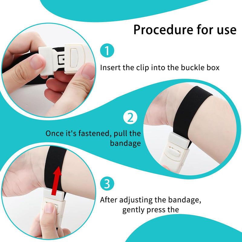 svpfuo Pack of 4 Storage Tubes, Tourniquet, Vein Congestion, Suitable for Outdoor Emergency Nursing, Pulse Pressure Band, First Aid Compression Band for Home, Adopting ABS, Nylon, Spandex Made of