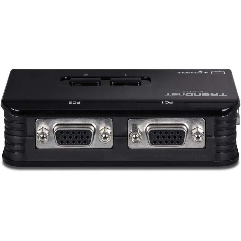 TRENDnet 2-Port USB KVM Switch, TK-207K | Control Two Computers with One Set of Console Controls,2048 x 1536 Resolution,60Hz Refresh Rate,All Required Cabling Included 2 Port USB w/ Cables