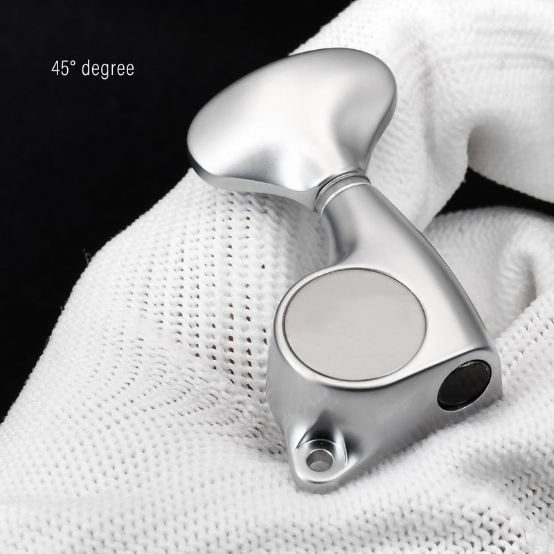 [AUSTRALIA] - FXJXB 21:1 Guitar Tuning Pegs 3x3 Standard Guitar Tuners Tuning Keys Replacement for Acoustic or Electric Guitars - Matte Chrome(3L+3R) 3L+3R MatteChrome 