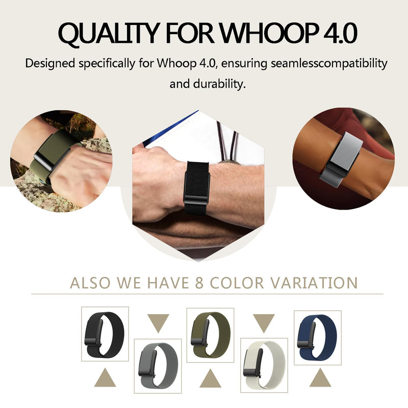 Bands for Whoop- Replacement Wristband for Whoop 4.0 Comfort, Durability, Breathable,Fitness & Activity Tracker Accessories A-Black+Grey+SeaBlue