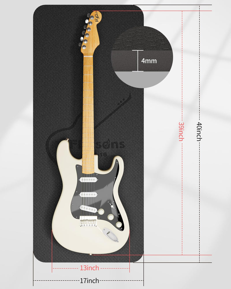 [AUSTRALIA] - FA-16 Guitar Neck Rest and Guitar Mat, Guitar Cleaning Kit Tool with Dual Heights Support, TPE Material Workbench Mat, Repair and Maintenance Work Mat for Guitar Bass Banjo Mandolin Ukulele 