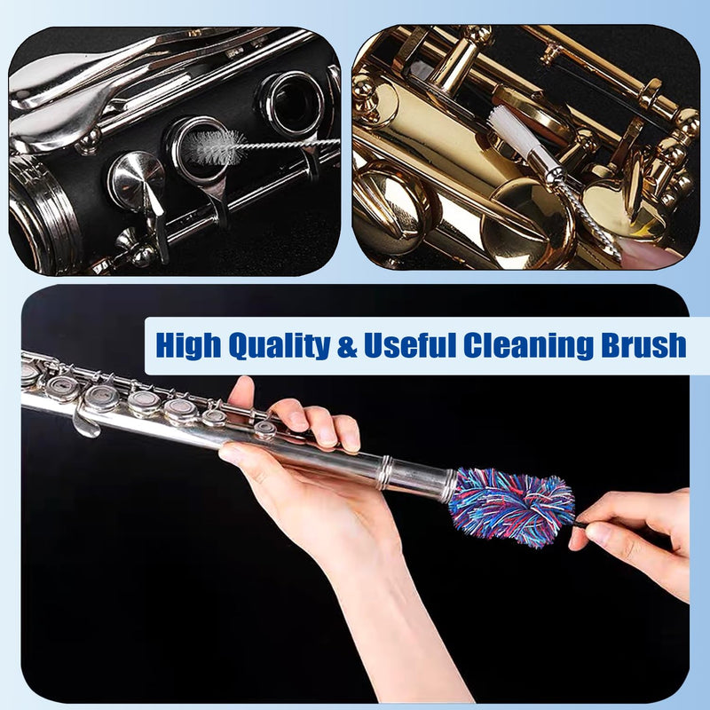 [AUSTRALIA] - Flute Care Cleaner Kit with Cork Grease,Multifunctional Cleaning Brush, Cotton Cleaning Brush, Swab and Screw, Niantime Flute Cleaning Kit for Base Maintenance Basic Flute cleaning Kit 