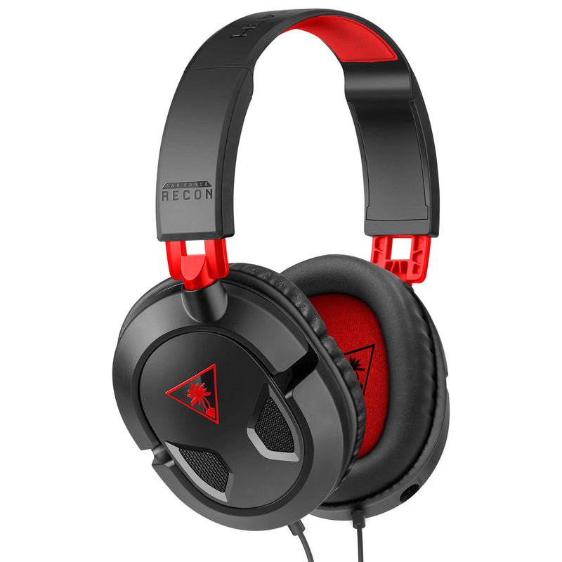 [AUSTRALIA] - Turtle Beach Recon 50 Wired Gaming Headset - PC, Mac, PS4, PS5, Xbox Series X|S & Xbox One, & Mobile/Tablet with 3.5mm Removable Mic, 40mm Speakers, & In-line Controls – Black Black / Red 