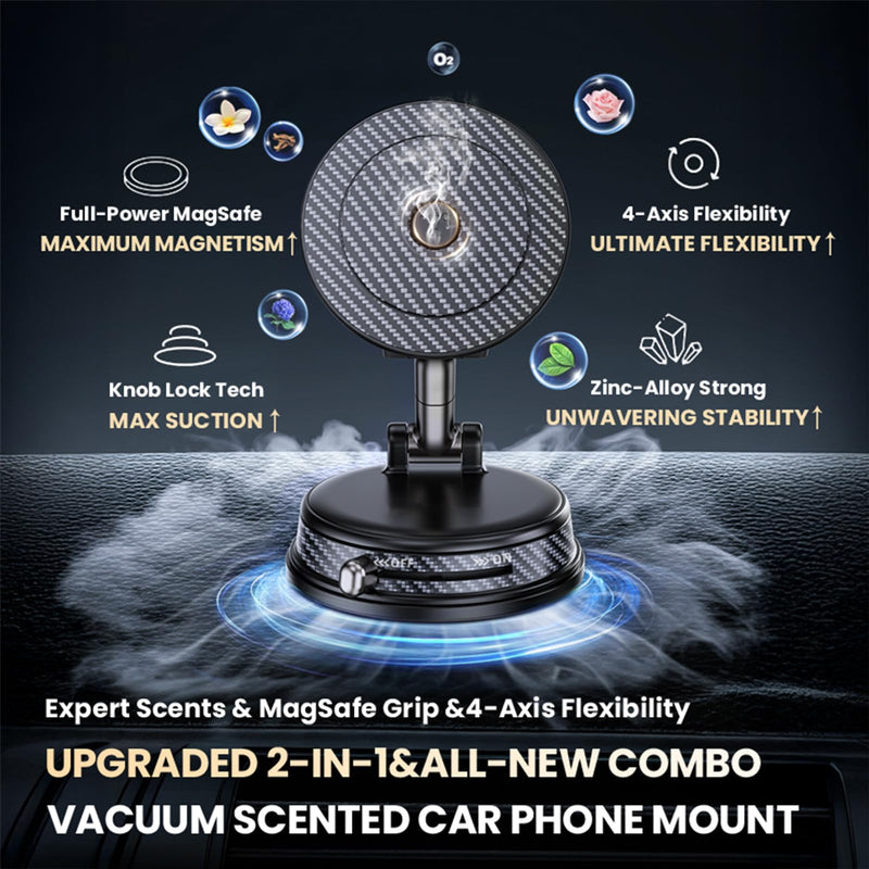360° Adjustable Car Aromatherapy Tablet Magnetic Phone Holder, Compatible with iPhone 17 Pro Max, 16, 15, 14, 13, 12, Air Plus & More. Perfect for Car, Kitchen, Bedroom, Gym & More Scented Version