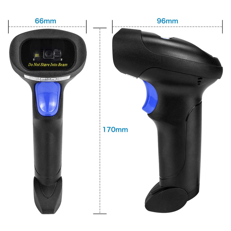 Wireless 1D 2D Barcode Scanner with Stand, NetumScan Portable Automatic QR Code Scanner Supports Screen Scan Handheld CMOS Image Bar Code Reader with USB Receiver for Warehouse POS and Computer 1D & 2D Barcode Scanner