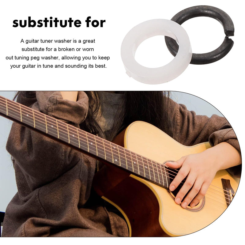 10 Pairs Guitar Peg Spacer Portable Guitar Gasket Tuner Supply Guitar Tuning Peg Gasket Guitar Spacer for Tuner Replaceable Tuner Washer Tuner Peg Washers Tuner Guitar Pads