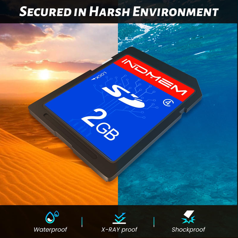 [AUSTRALIA] - INDMEM 2GB SD Card, 8 Packs Class 4 2GB Flash Memory Card MLC Standard Secure Digital Cards Camera Card 2GB(8pcs) 