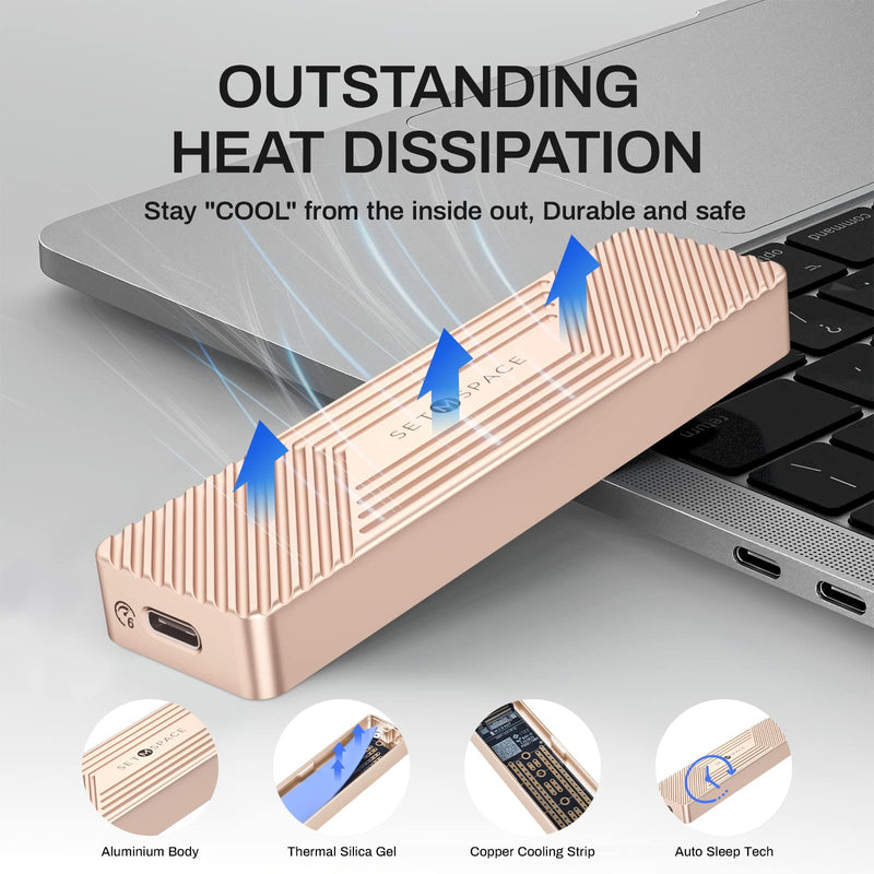 M.2 SATA SSD Enclosure Reader, USB C Cable
