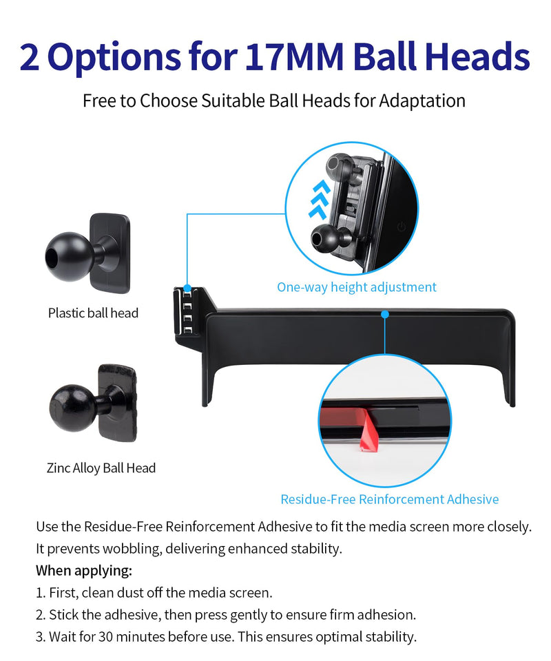 Auto Clamp Car Phone Holder for Volkswagen Tiguan 2025-2026, 12.9" Screen | Universal Mechanical Clip Cell Phone Mount Accessories Fit iPhone Android,Automobile Cradle GPS Dashboard Navigation Bracket 12.9-inch for 2025-2026 Tiguan