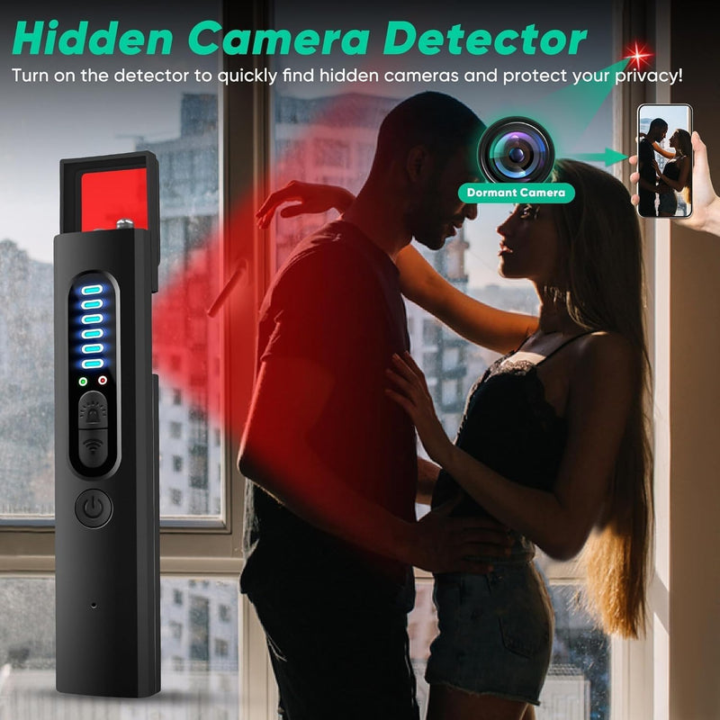 Hidden Camera Detectors and Bug Detector, Anti-Spy Camera Finder Detector, GPS Hidden Camera Detector, Tracking Device Detector, Camera Detector for Hotels, Home, Office (Black)