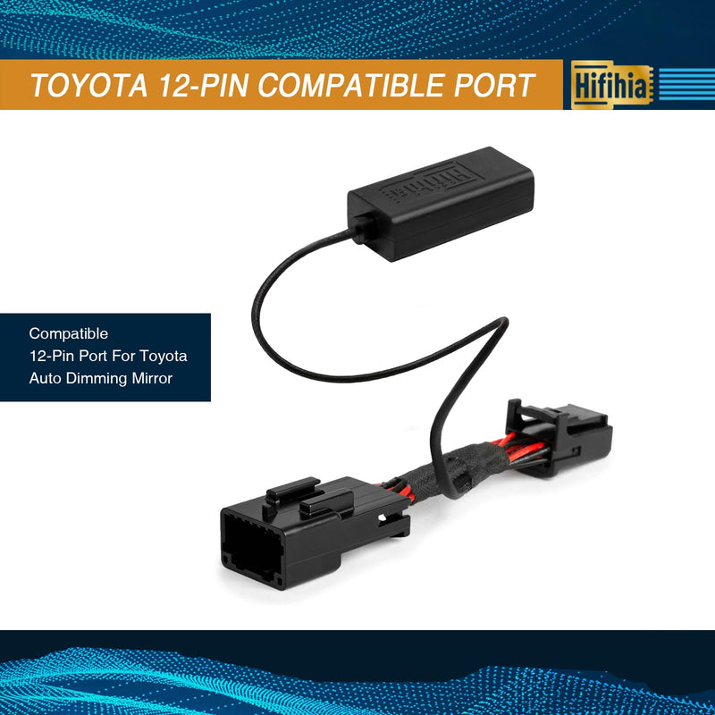[AUSTRALIA] - Plug & Play Dash Cam Power Adapter (12-pin Type A) for Toyota Tacoma (2015-2023), Select Highlander, Tundra, Sienna; Honda Ridgeline. Connects to Rear View Mirror Plug 