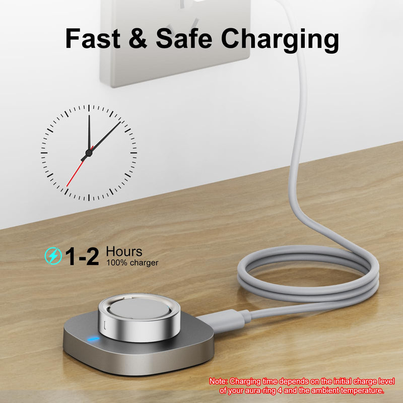 Charger Compatible with Aura-Ring Gen 4 Size 6 | Fast Charging Dock with USB-C Cable Portable Charger for Aura-ring 4 (Not Compatible with Aura-ring 5/3)