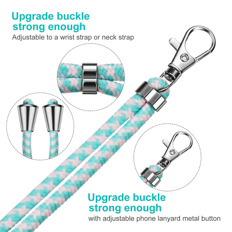 Weewooday 4 Pieces Universal Cell Phone Lanyard Around The Neck Phone Lanyard Crossbody Adjustable Nylon Phone Lanyard Patch with Neck Strap for Most Phones(Bright Color Series) Bright Color Series