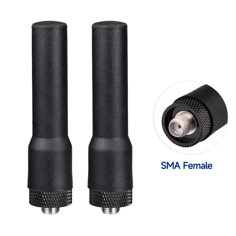 Bingfu Dual Band VHF UHF 136-174MHz 400-470MHz Ham Radio Antenna Two Way Radio Walkie Talkie 2.5 inch Mini Soft Whip SMA Female Antenna 2-Pack for Kenwood Wouxun Baofeng BF-F8HP UV-5R UV-82 BF-888S 2-Pack SMA Female Antenna