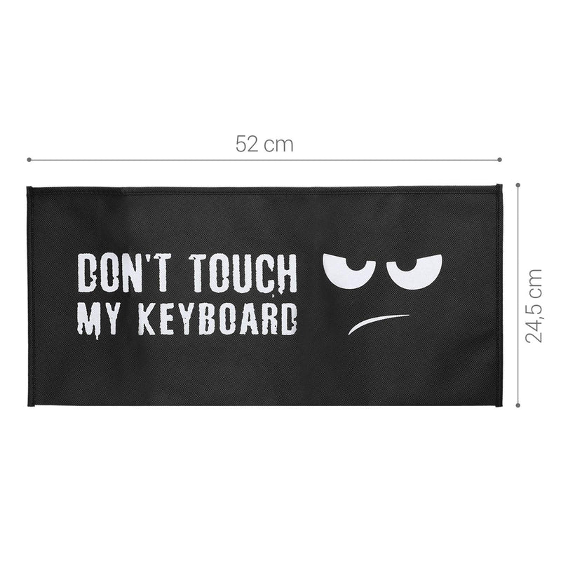kwmobile Keyboard Cover for Universal Keyboard (L) - Protective Skin Computer Keyboard Dust Cover Case - Don't Touch My Keyboard Don't touch my keyboard 02-01