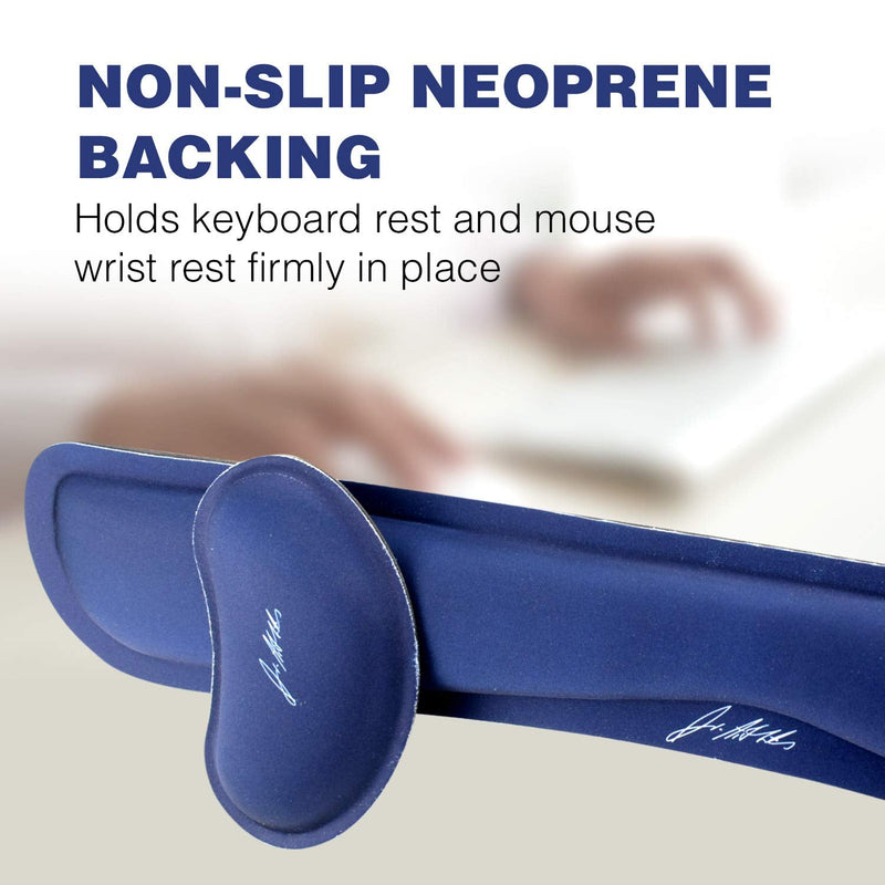 Doctor Developed Ergonomic Wrist Rest for Mouse & Keyboard and Perfect for Good Wrist Health, Posture & Joint Conditions by Dr Arthritis - Blue