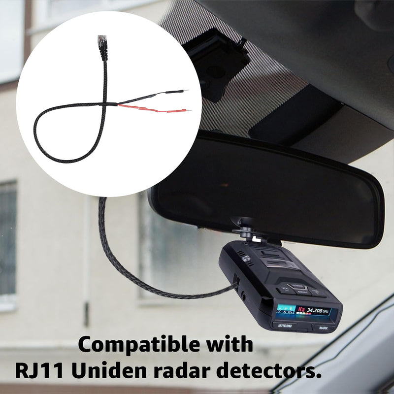 RJ11 Power Cord Compatible with Uniden Radar Mirror Wire Detectors,Model (3005201U) Fits R1 R3 R4 R7 R8 (1) 1 PCS