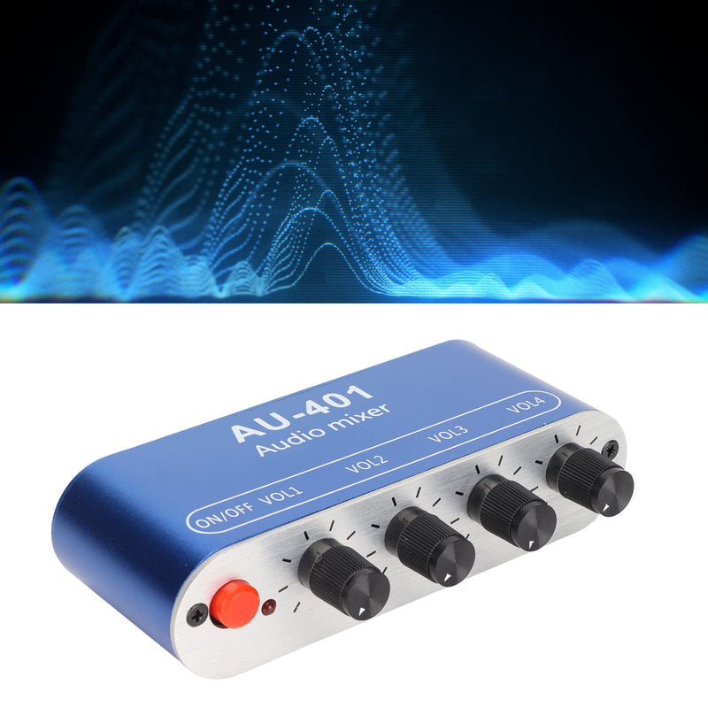 4 in 1 Out Mixer Stereo Switcher, Volume Adjustment Sound Mixer Selector, Mini DIY Headphones Amplifier, for PC Laptop Headphone Mobile Phone