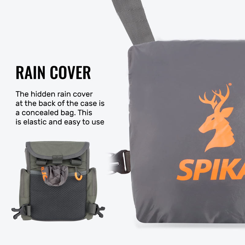 SPIKA Binocular Harness Chest Pack, Bino Case with Rangefinder Waterproof Pouch for Hunting Camo