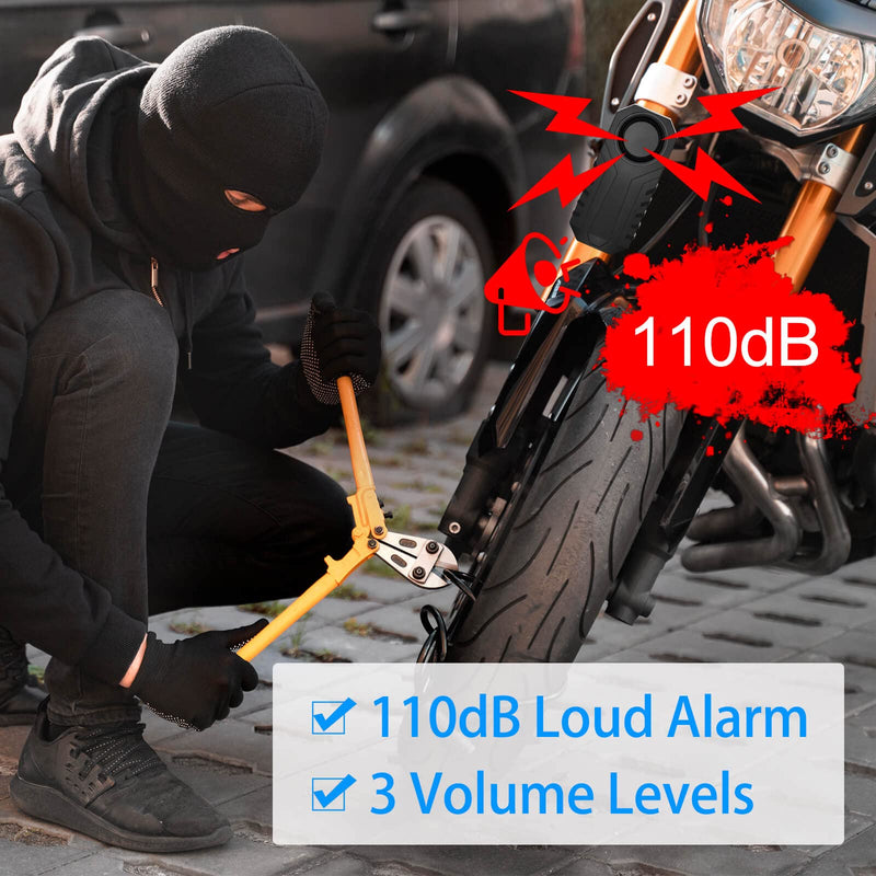 Wireless Bike Alarm with Remote, Anti-Theft Bicycle Motorcycle Alarm Wireless Security Vibration Motion Sensor Alarm, IP65 Waterproof Super Loud 113dB Alarm (2 Set) 2PK Bike Alarm