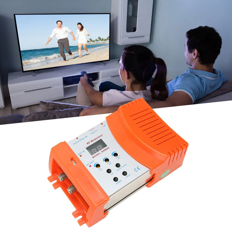 RF Modulator HDMI Modulator for PAL NTSC Format, AV to RF Coaxial Converter, w/Antenna in/Out & Channel Switch, HDMI to RF, for Home TV, HDTV Tuner, Game Console PS3 AC 90‑240V